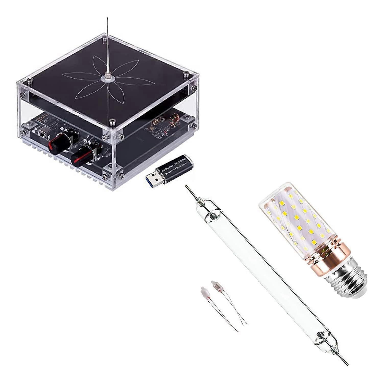 Coil Bluetooth Speaker with Plasma Arc Display and Neon Ambient Lighting for Desktop