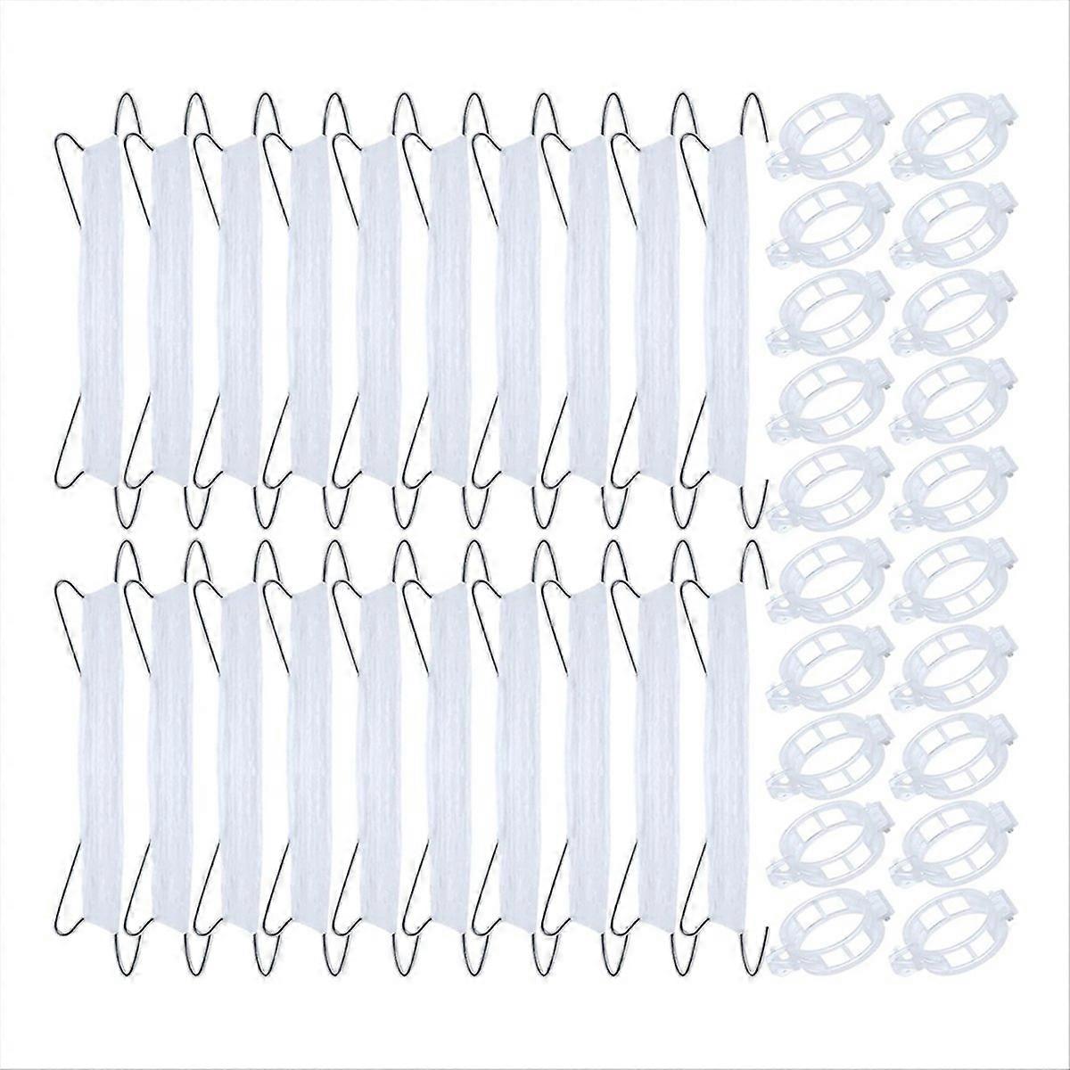 40pcs Tomato Hooks with String,Tomato Support Hooks with 33.3ft Twine