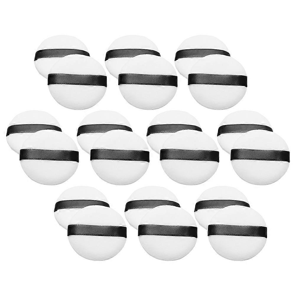 Crystal Fluff Small Makeup Puff for Makeup 20Pcs White Applicators