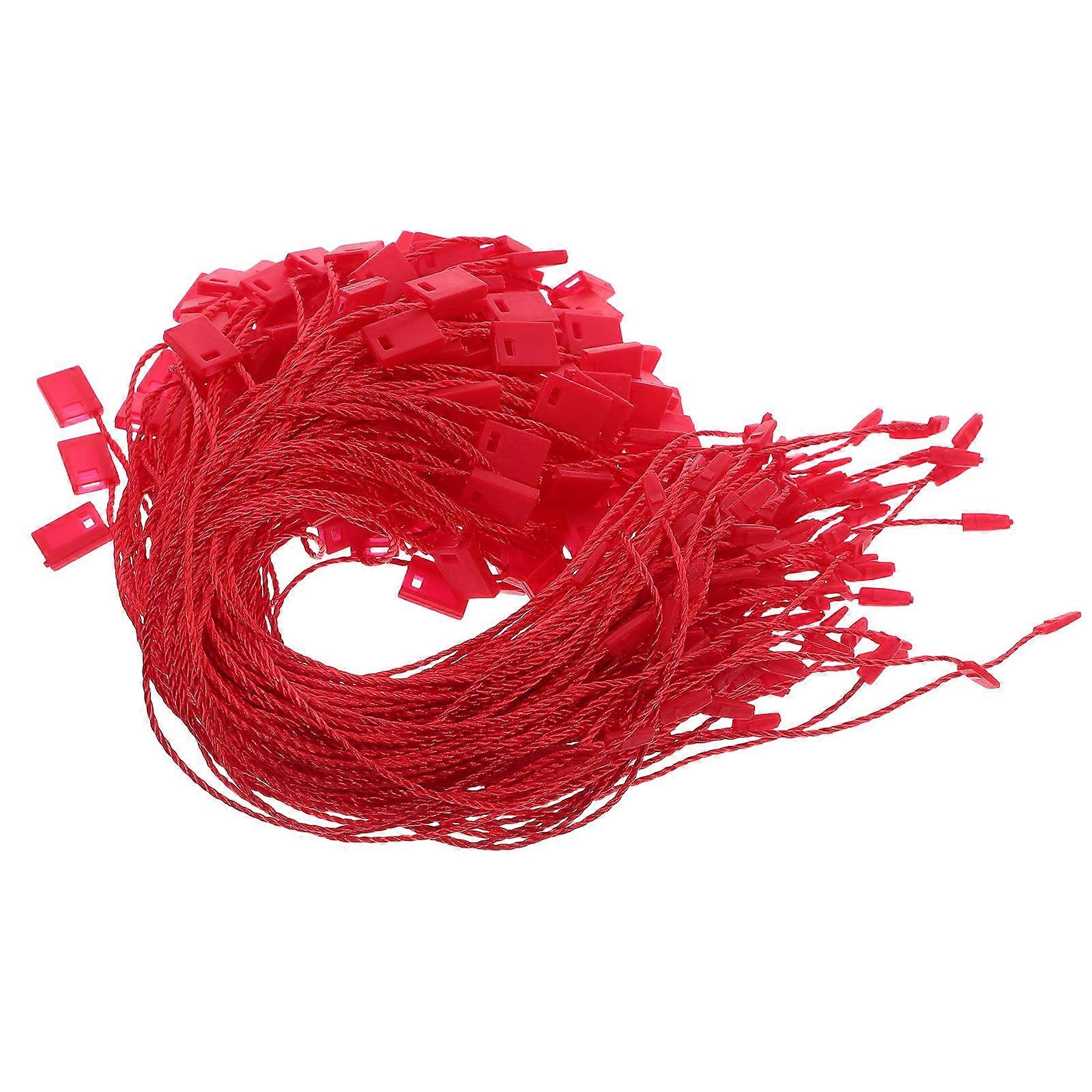 Snap Lock Pin Hang Tag String Red for Hanging Use 990Pcs for Retail Packaging