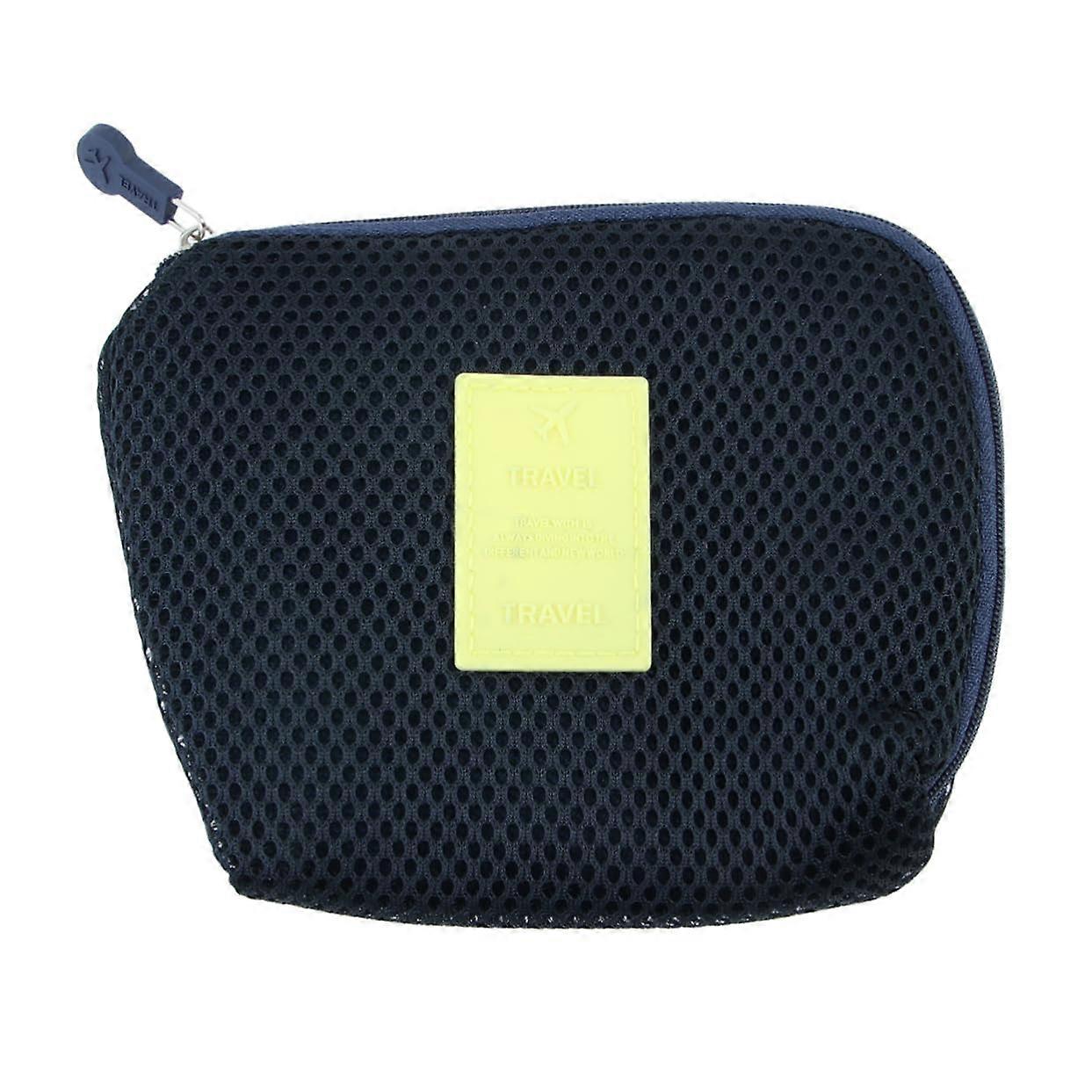 Electronics Organizer Shockproof Travel Cable Storage Bag Small Accessories Case Dark Blue