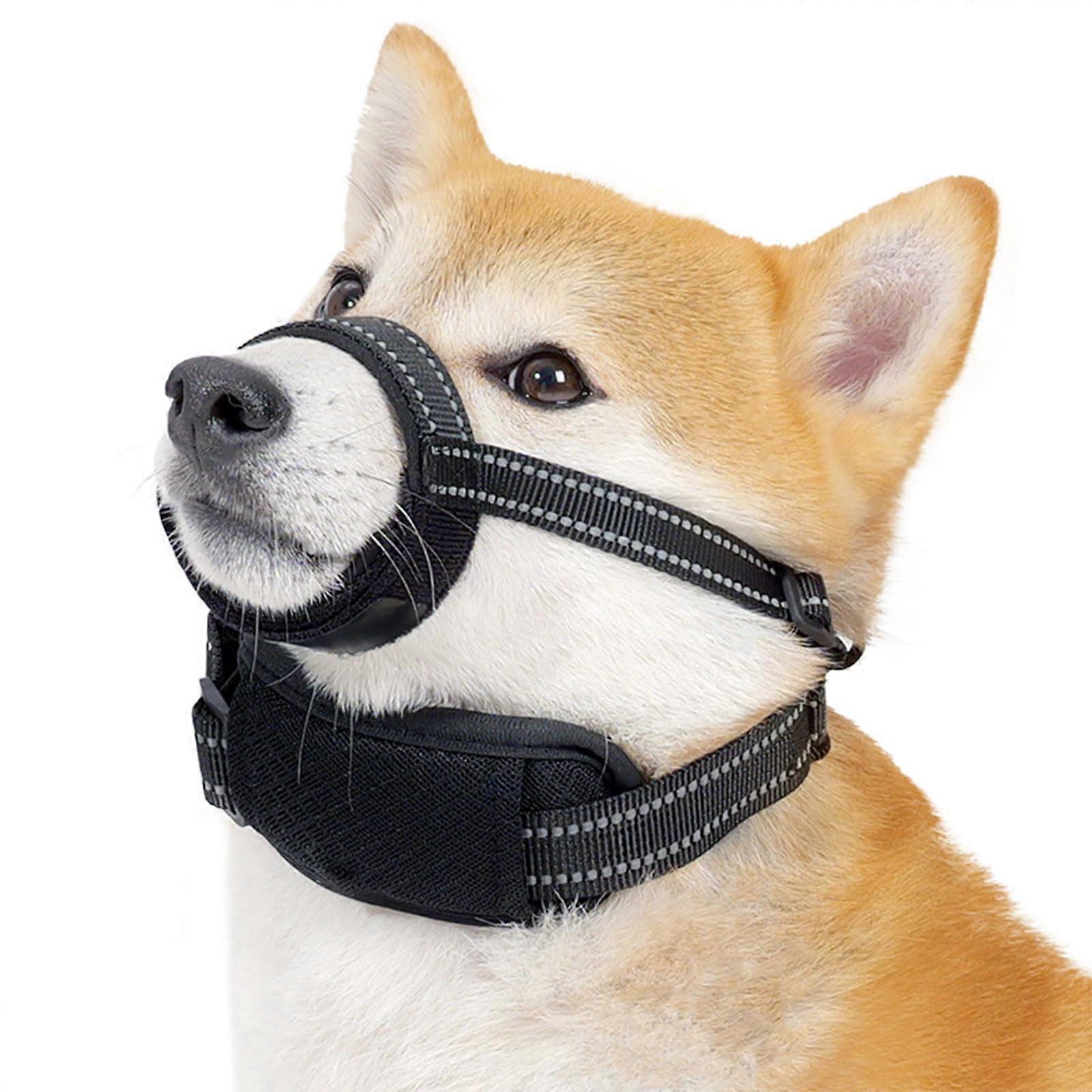 Adjustable Dog Muzzle for Small Large Dogs, Soft Comfortable Fit, Quick Release for Safe Walking