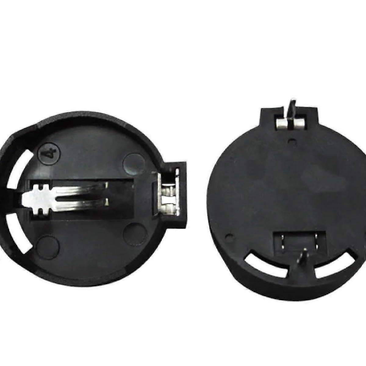 CR2032 Coin Cell Battery Holder Socket 100 Pack Black for Electronics Stable Performance