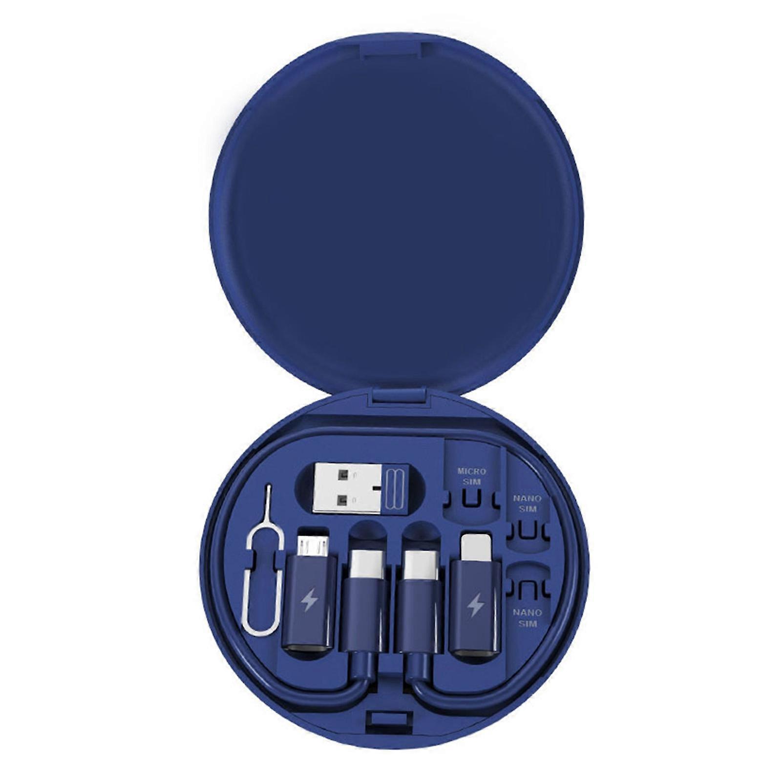 Data Cable Adapter Box USB 8-Pin for Android Convertor SIM Card Removal Pin Storage Slots