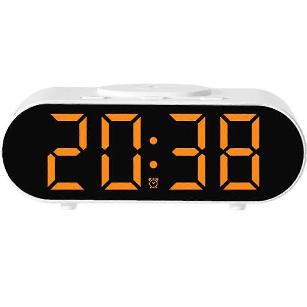 Functional Alarm Clock With Wireless Charging And Space Saving Features