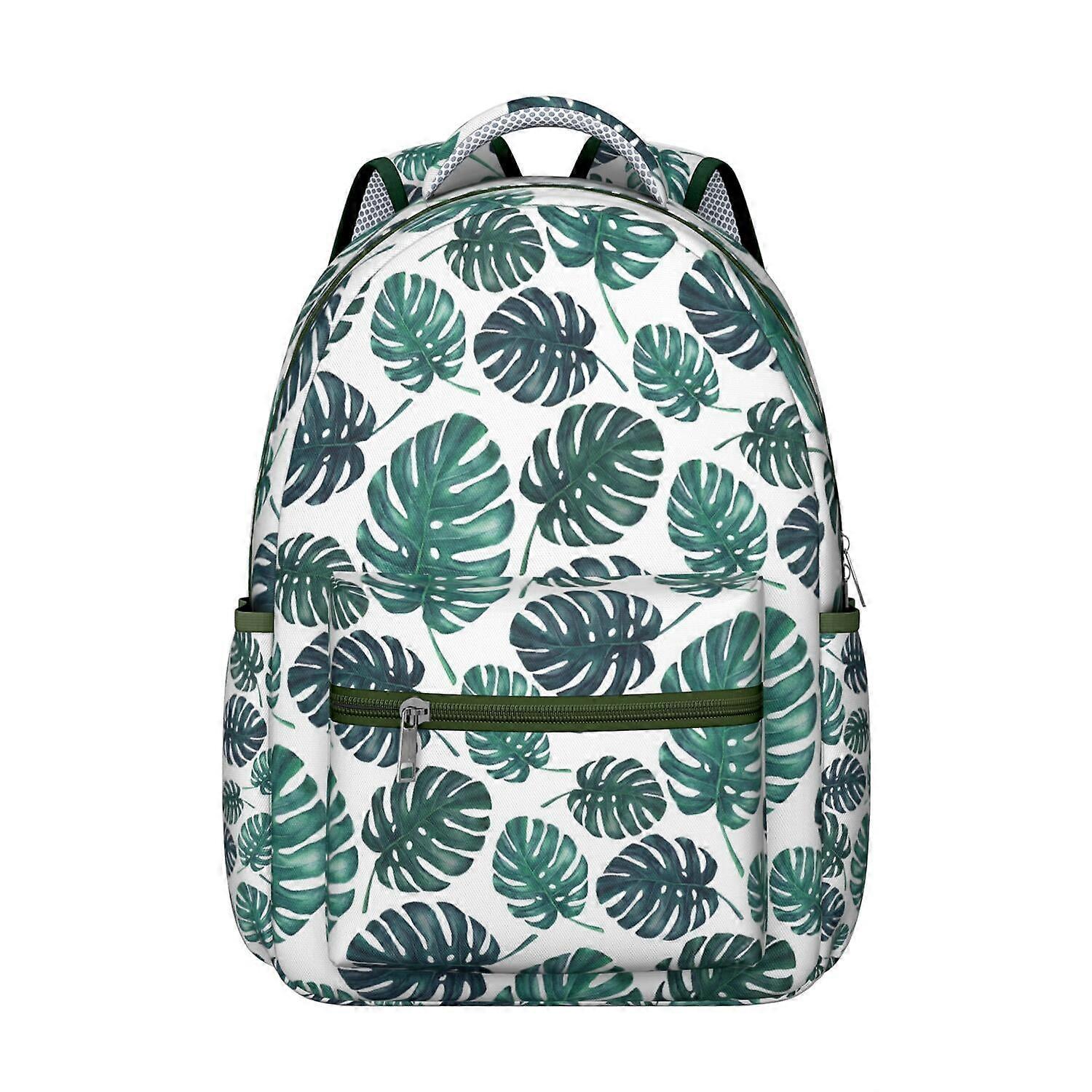 Mochila para laptop com estampa tropical de palmeiras havaianas – Leve, durável e com grande capacidade, ideal para estudantes, trabalho e viagens – Compatível com laptops de 15,6".