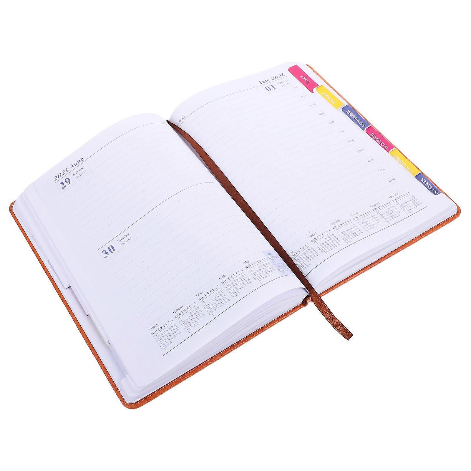Yearly Planner Notebook for Office Use Daily Schedule Notepad Orange