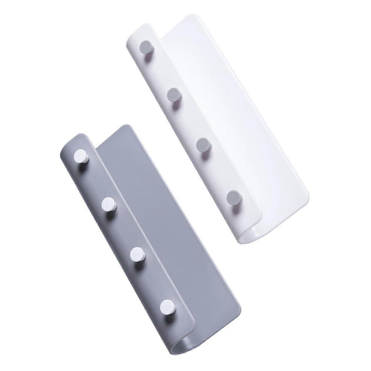 2pcs Wall Mounted Coat Rack with Shelf and Hooks for Entryway SpaceSaving Storage