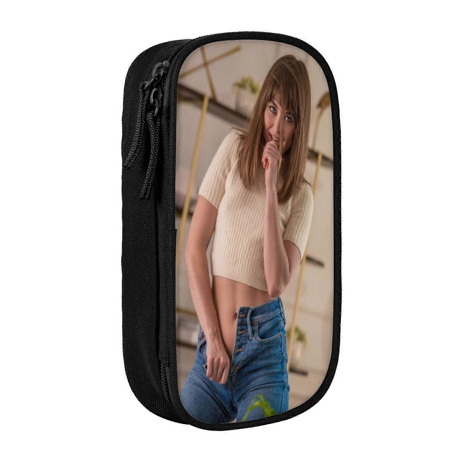 Riley Reid Federmäppchen für kleine Geräte – Passend für AirPods, Ladegeräte, Stifte aus hochwertigem Oxford-Gewebe (individuell anpassbar)