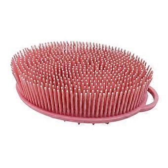 Bath Brush 2 in 1 Design Massage Cleansing Brush for Body And Head Silicone Body Exfoliating