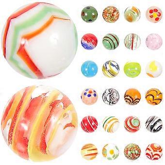 30Pcs Round Marbles Beads Colored Glass Marbles Children Glass Balls Playthings Small Colored Marbles