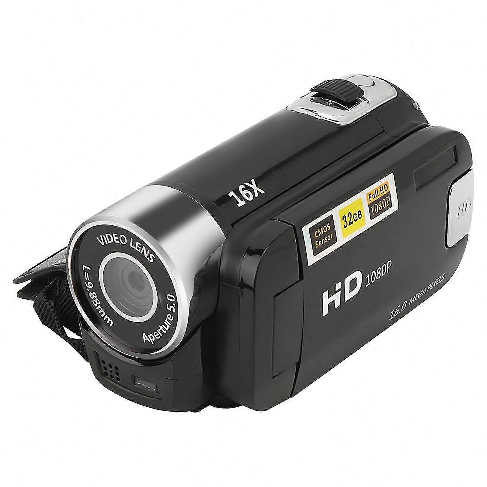 Câmera de vídeo retrô compacta com zoom digital de 6x, tela colorida de 2,7 polegadas, ideal para gravar e viajar.