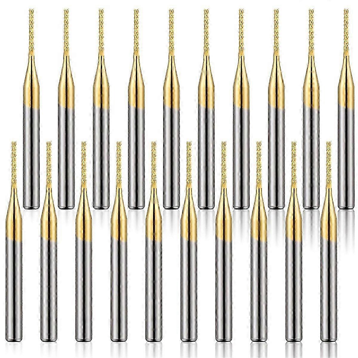 20 Pcs End Mill Bits Coat Engraving Milling Cutter compatible with PCB Machine
