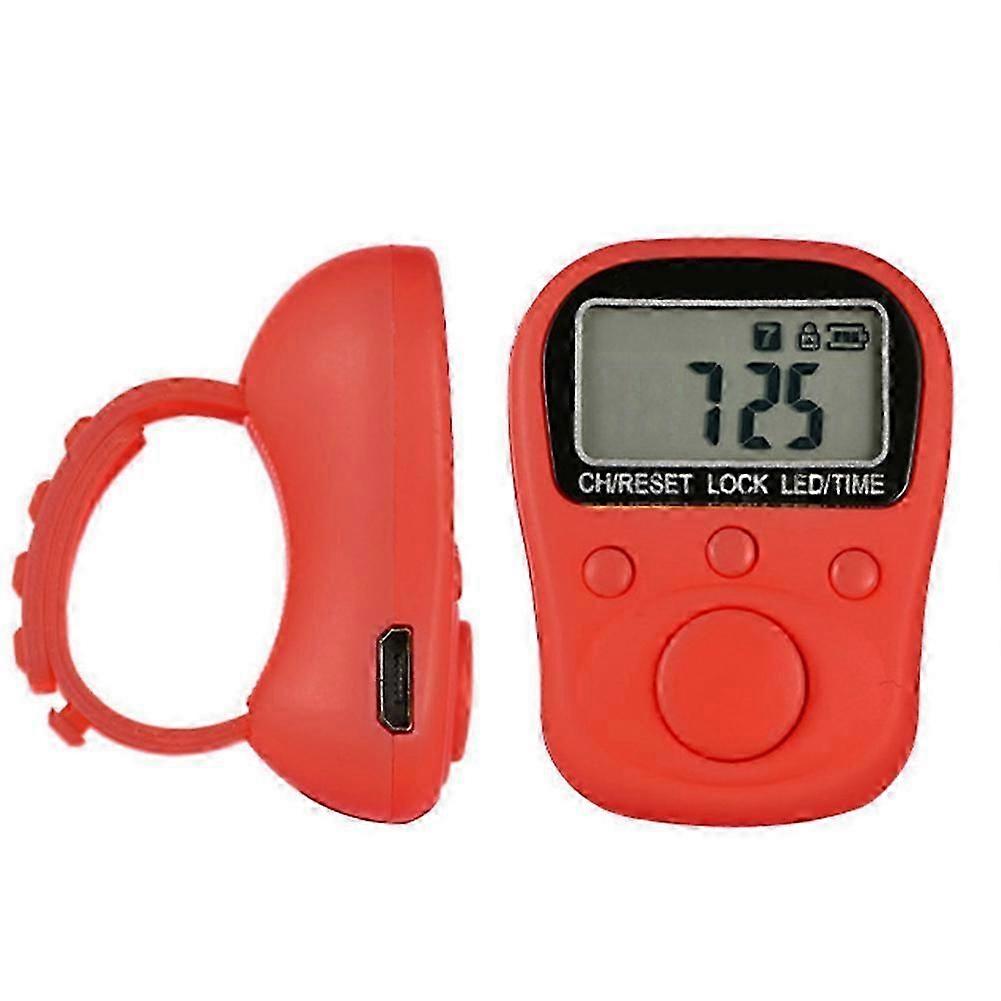 Adjustable Finger Ring Electronic Counter 7-Channel Backlit Function Counter with Locking Rechargea top