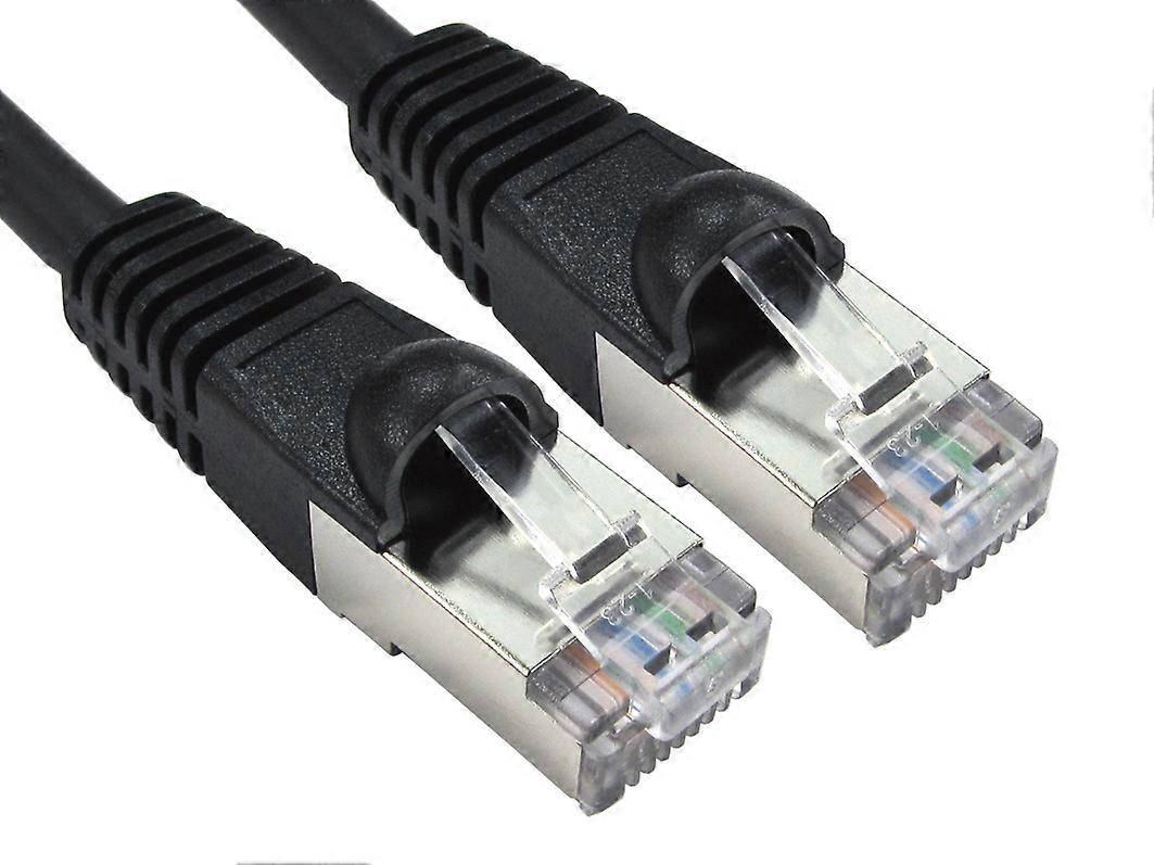 CMS Cables 0.25m Cat6a Patch Cable - Black