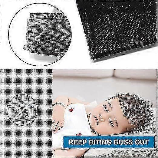 Adjustable Magnetic Window Screen (150x75cm) - Flame Retardant Net