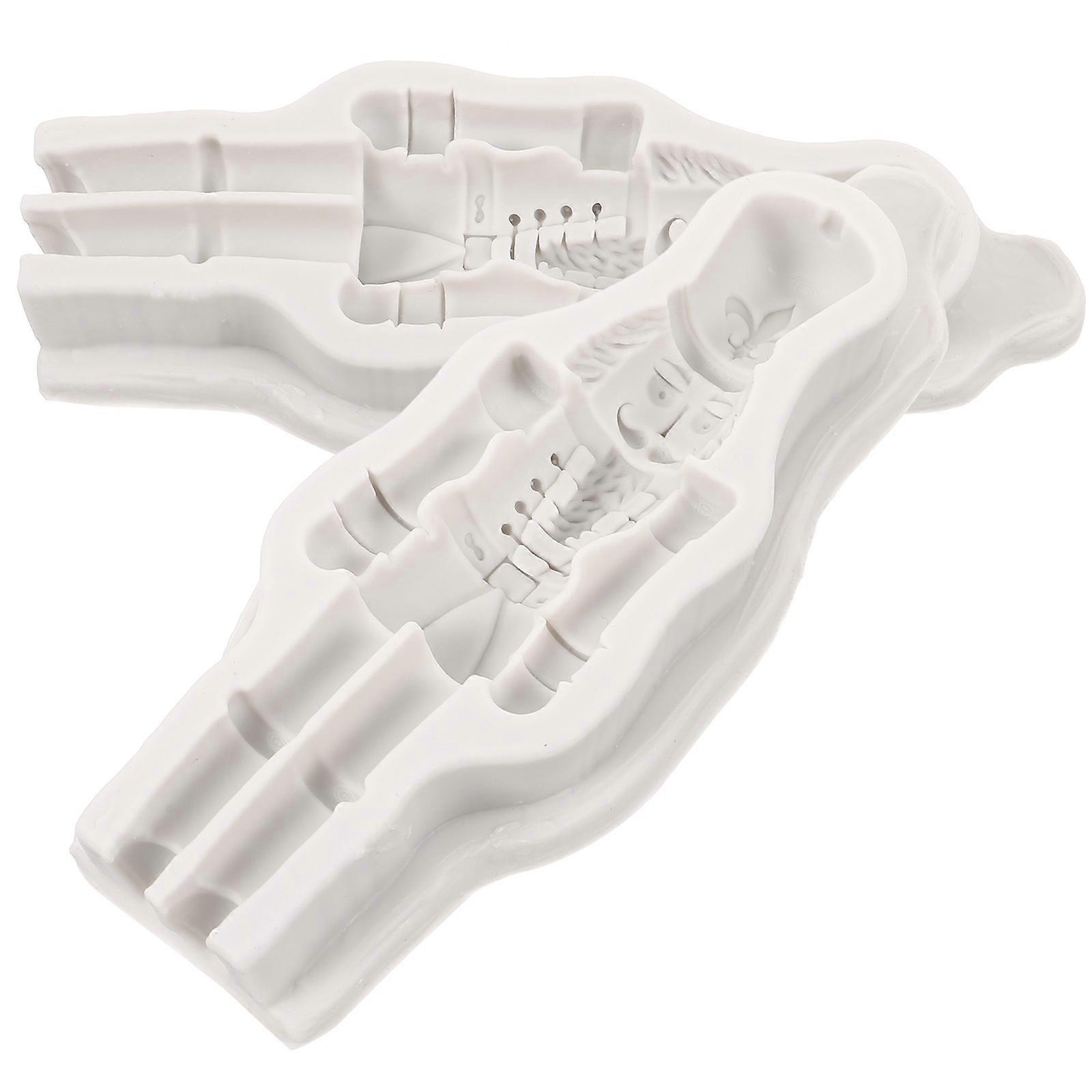 Christmas Nutcracker Soldier Shape Mold for Ice Making 2Pcs Silicone Material