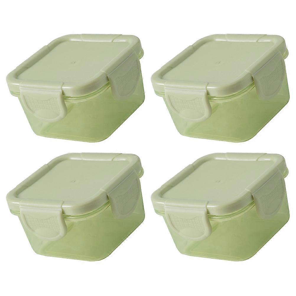 4Pcs Mini Fresh-Keeping Boxes Lidded Vegetables Containers Condiment Case