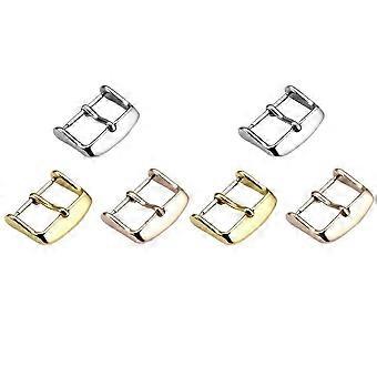 Ensemble de 6 boucles de montre pour bracelet en acier fin électroplaqué
