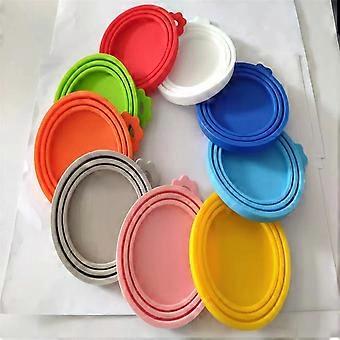 1Pc Reusable Multi Tin Cover Plastic Lid Caps Pet Food Fresh Top Storage Cat Dog