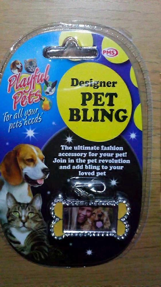 Pet bling, dog collar tag. Address tag. Ultimate fashion accessory for your pet.