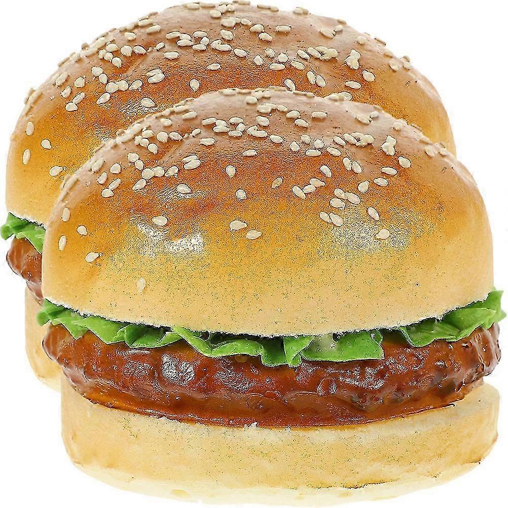 Artificial Burger Model Simulation Display Prop 4Pcs Pack