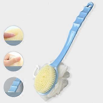 Back Bath Brush Tied Bath Flower For Dual Purposes Of Brushing And Showering With Long Handle And Soft Fur