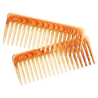 Plastic Hairdressing Comb Wide Tooth Comb for Styling Hair 2Pcs Durable