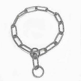Stainless Steel Dog Collar Pet Training P Chain Big Dog Anti-bite Necklace Anti-rush Collar Telescopic (3pcs, Silver)