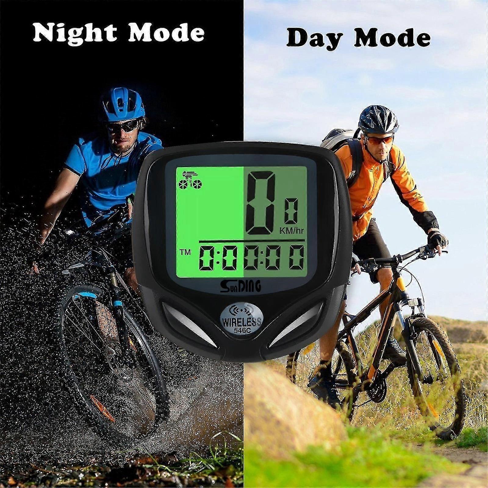 Bike Computer Wireless Universal 16 Functions Waterproof With Backlit Display,automatic Start/stop, Bike Speedometer,bicycle Computer