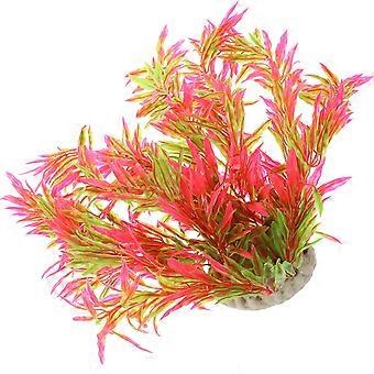 Aquarium Plant Decor Fish Tank Decoration for Aquatic Use 2Pcs Orange