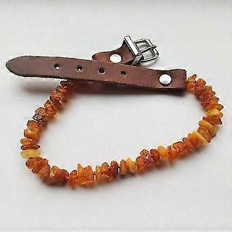 Natural Ambers Dog Collar Ambers Pet Necklace Unpolished Hand-made Ambers Jewelry for Cats Dogs -T