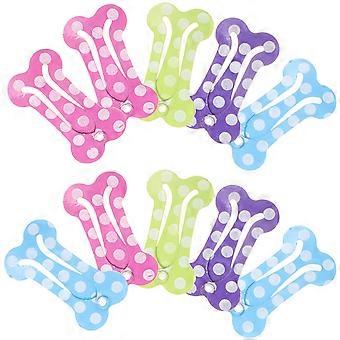 Bone Hair Clip Pet Metal Snap Hair Clips for 60Pcs Mixed Colors