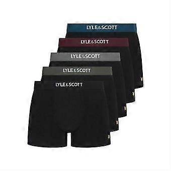 Lyle & Scott Mens Henrick Cotton Blend Boxer Shorts (Pack of 5)
