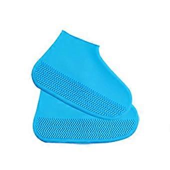 Waterproof Shoe Covers Reusable Silicone NonSlip Outdoor Design for Rain Compact Light Blue