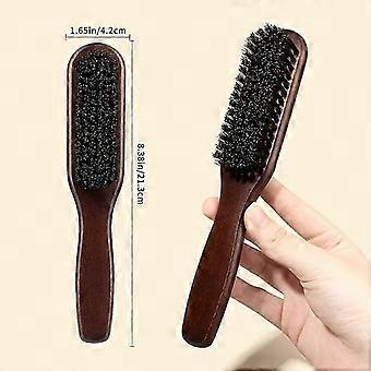 Bristle Smoothing Comb, Wooden Handle, Soft/Medium Hardness, Tames Frizz & Smooths Hair, Unisex Trav