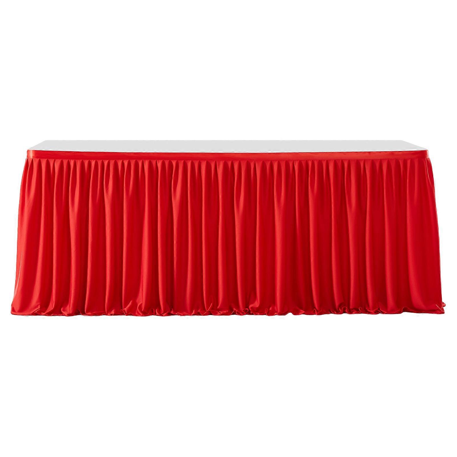 Wrinkle Resistant Table Skirt for Rectangle Tables and Event Decor
