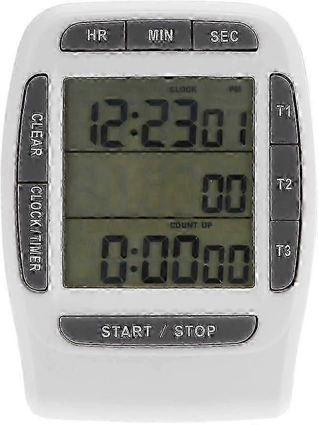 3-Channel LCD Kitchen Timer for Cooking Baking Multitasking Time Management