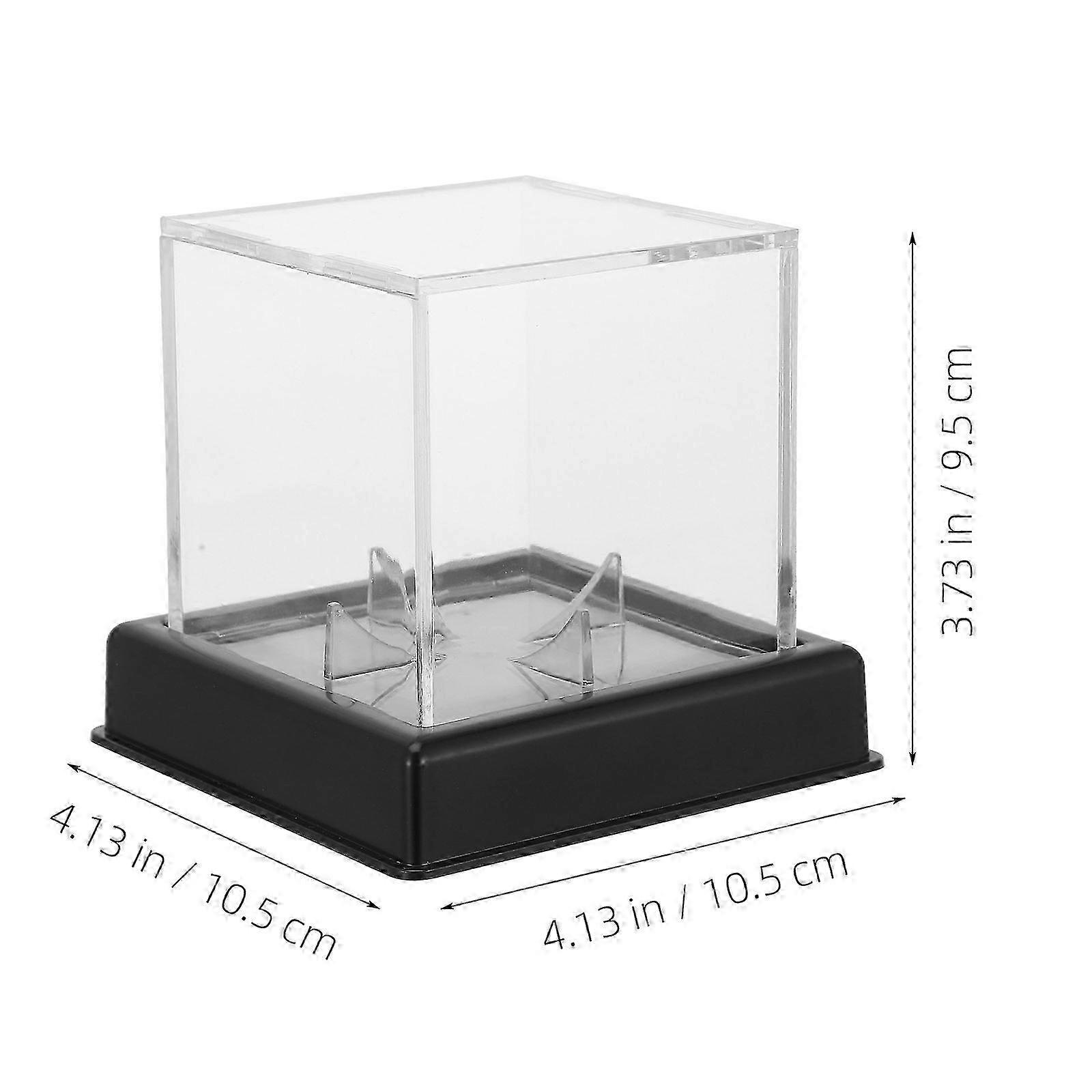 Acrylic Baseball Holder Transparent 2Pcs Design Compatible with Storage Display Case