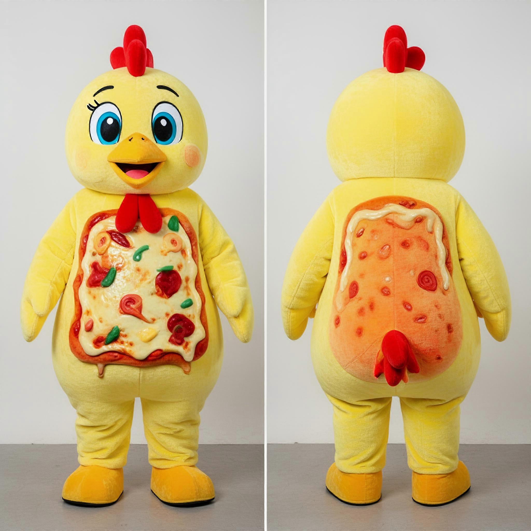 MASTICOT Lemon Yellow Plump Chicken Parmesan Mascot