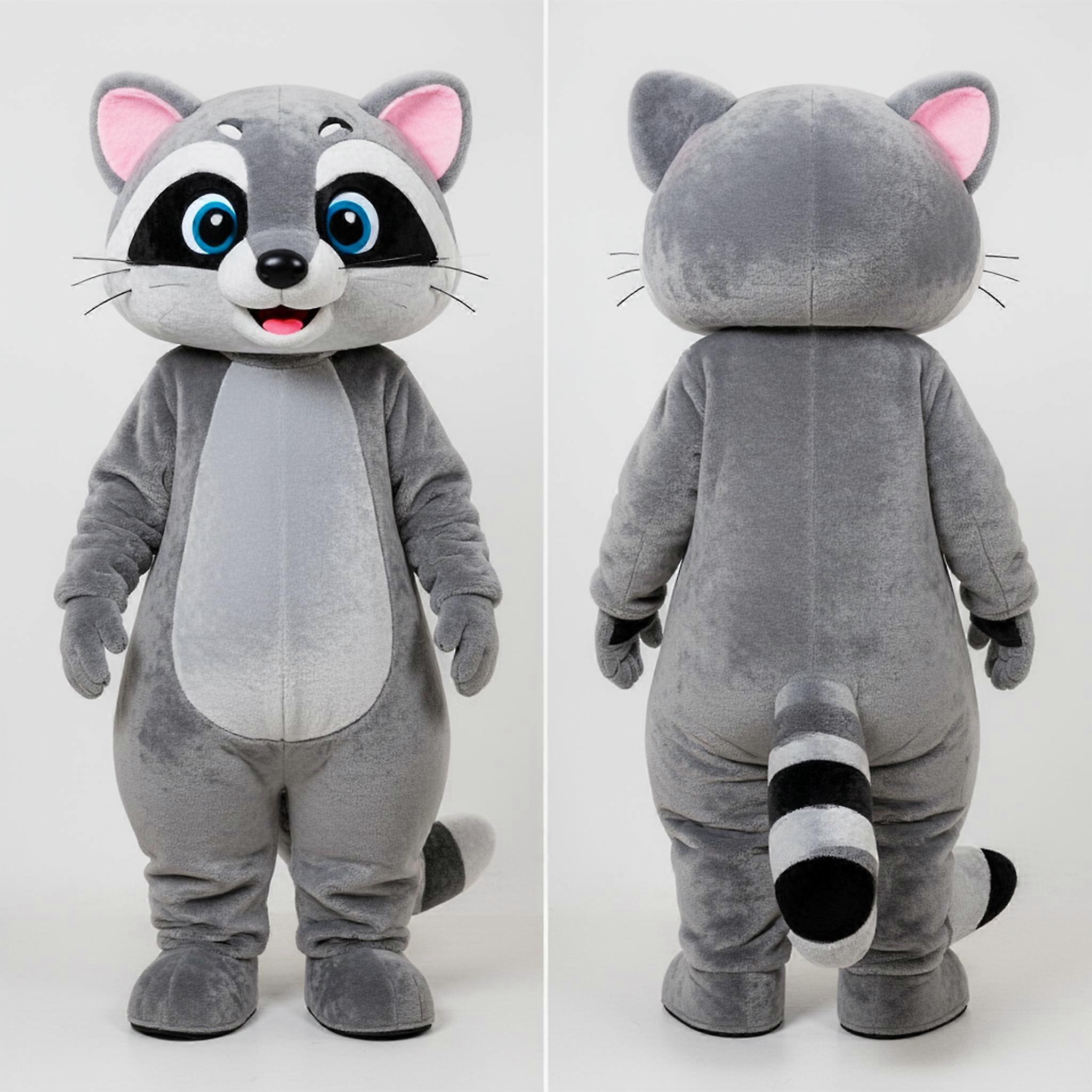 MASTICOT Velvety Gray Playful Civet Mascot