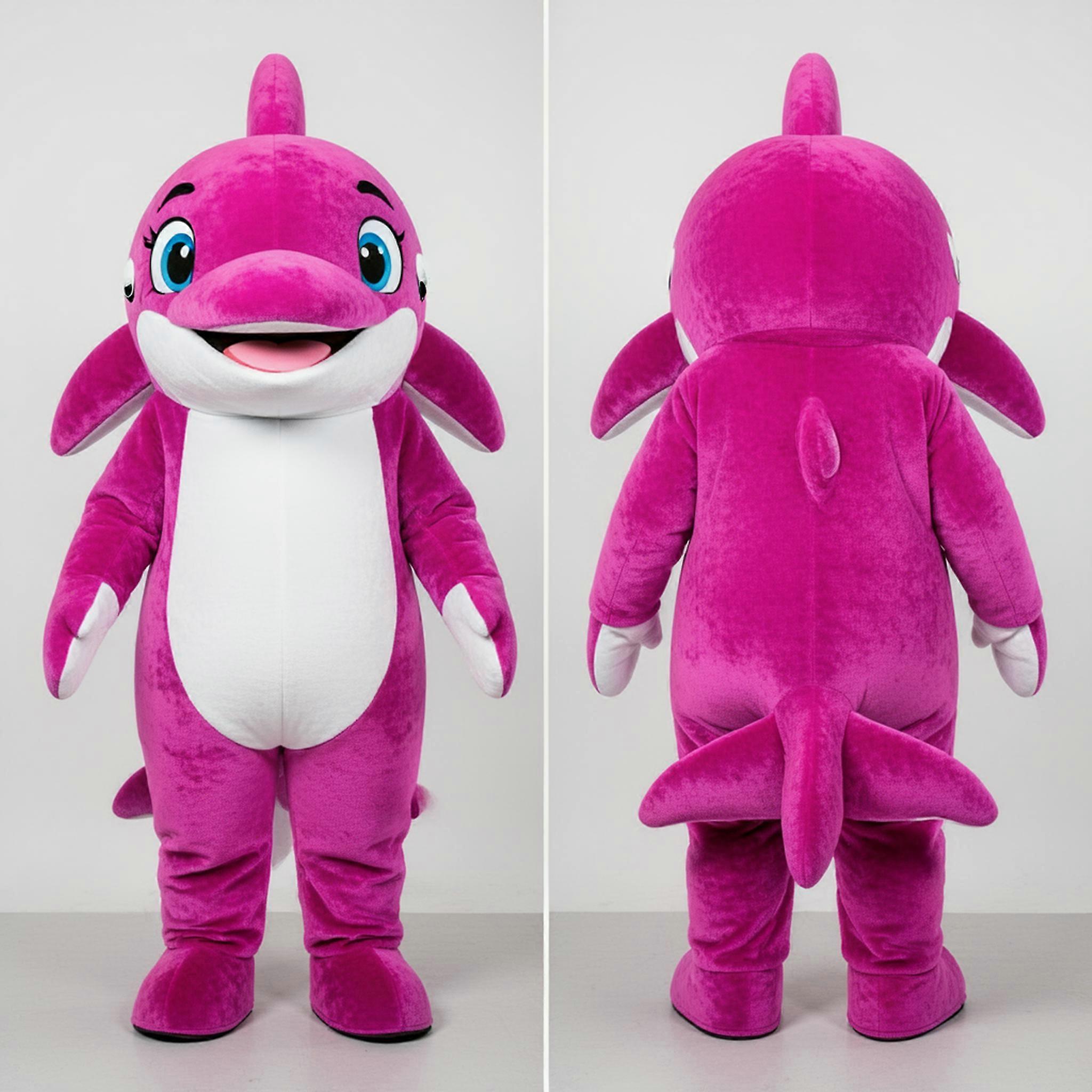 MASTICOT Magenta Cartoon Killer Whale Mascot