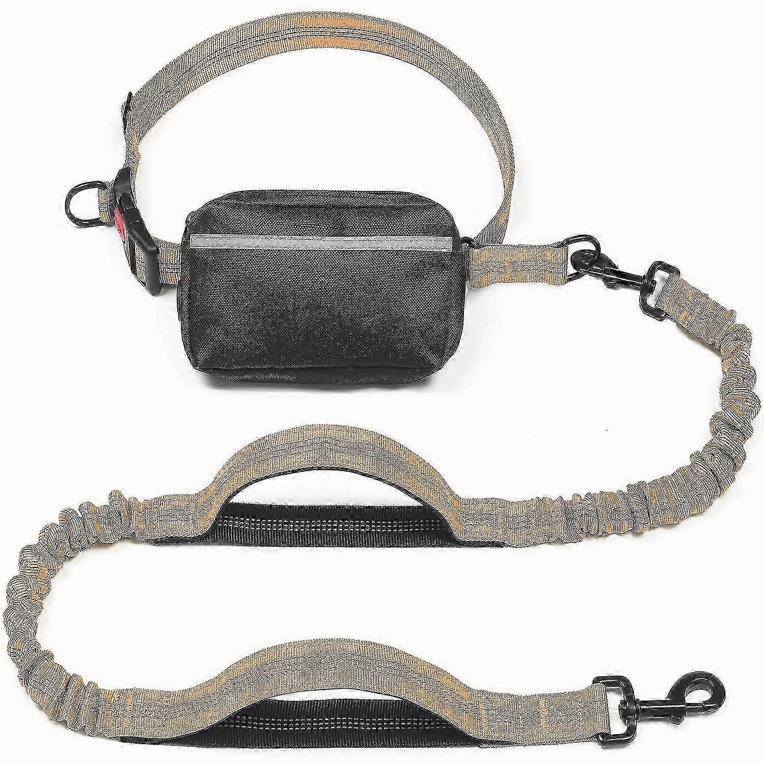 Reflective Hands-Free Leash with Pouch