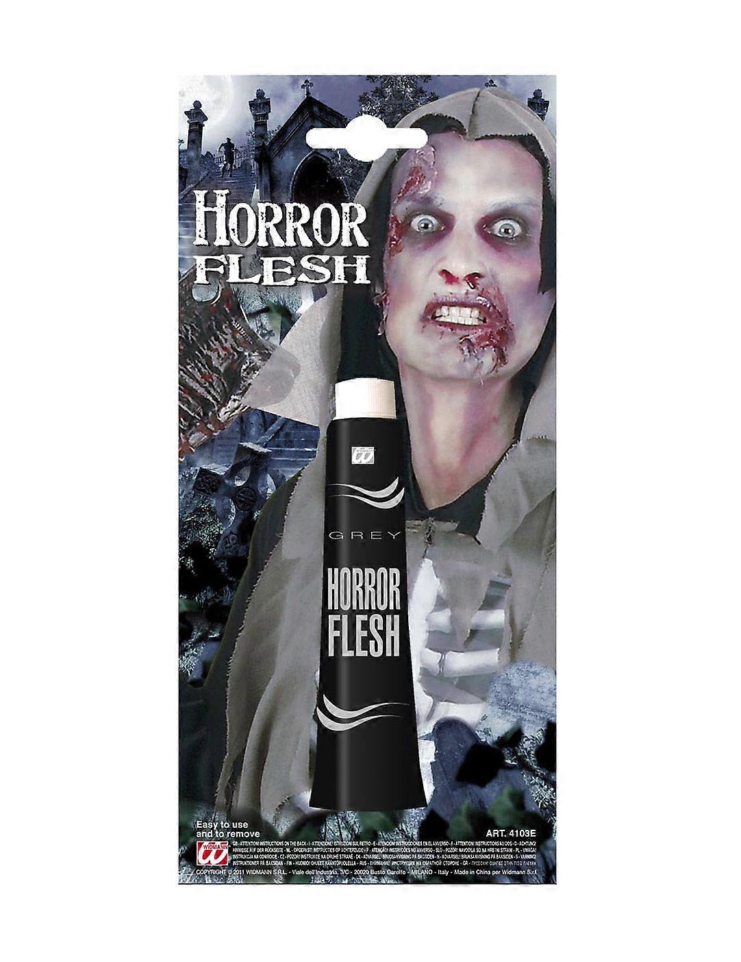 Gray skin Halloween makeup