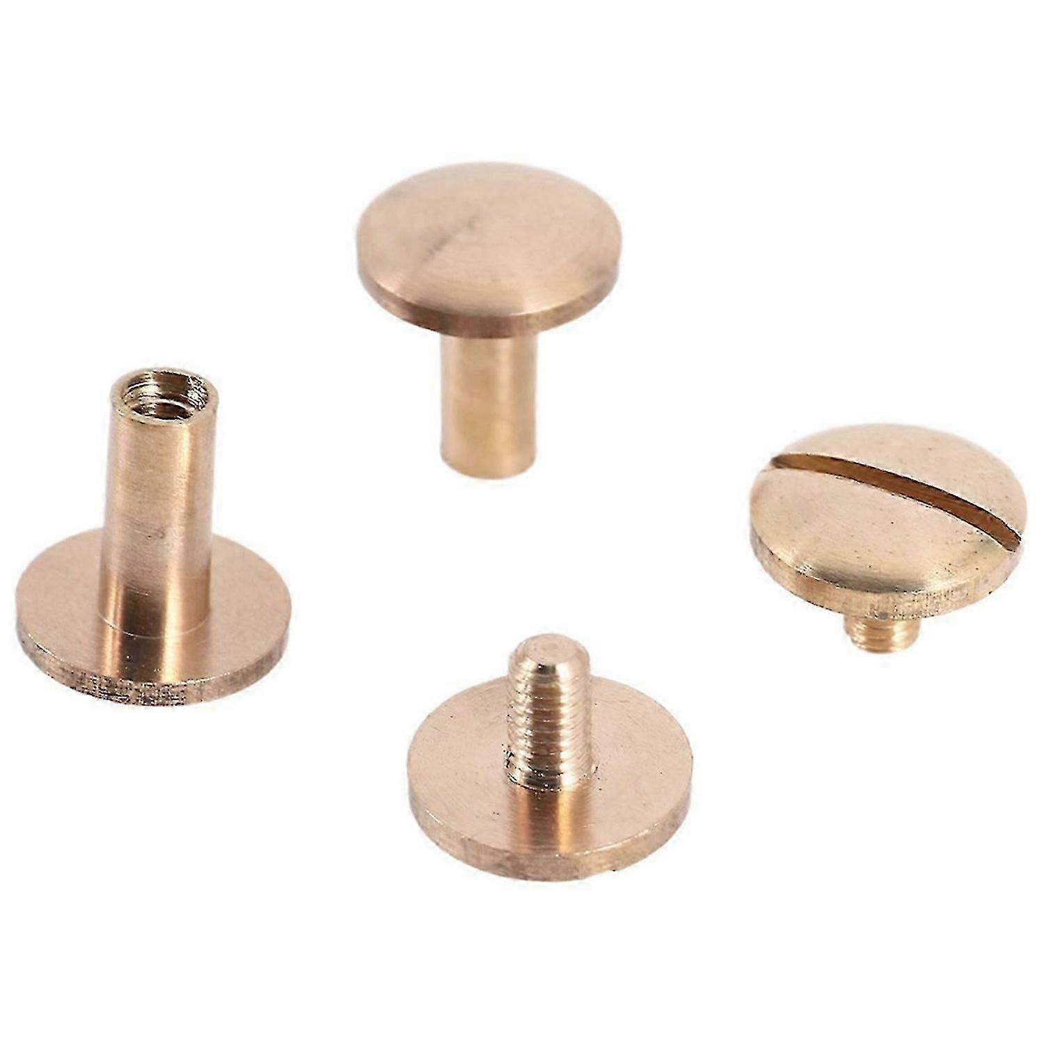 10x Arc Solid Brass Button Stud Screw Nail Screw back Leather Rivet Belt 8mm
