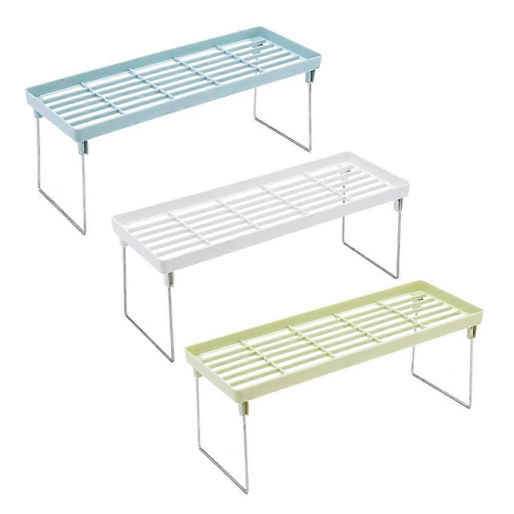 Stackable Kitchen Shelves Desktop Storage Rack for Storage Use 3Pcs
