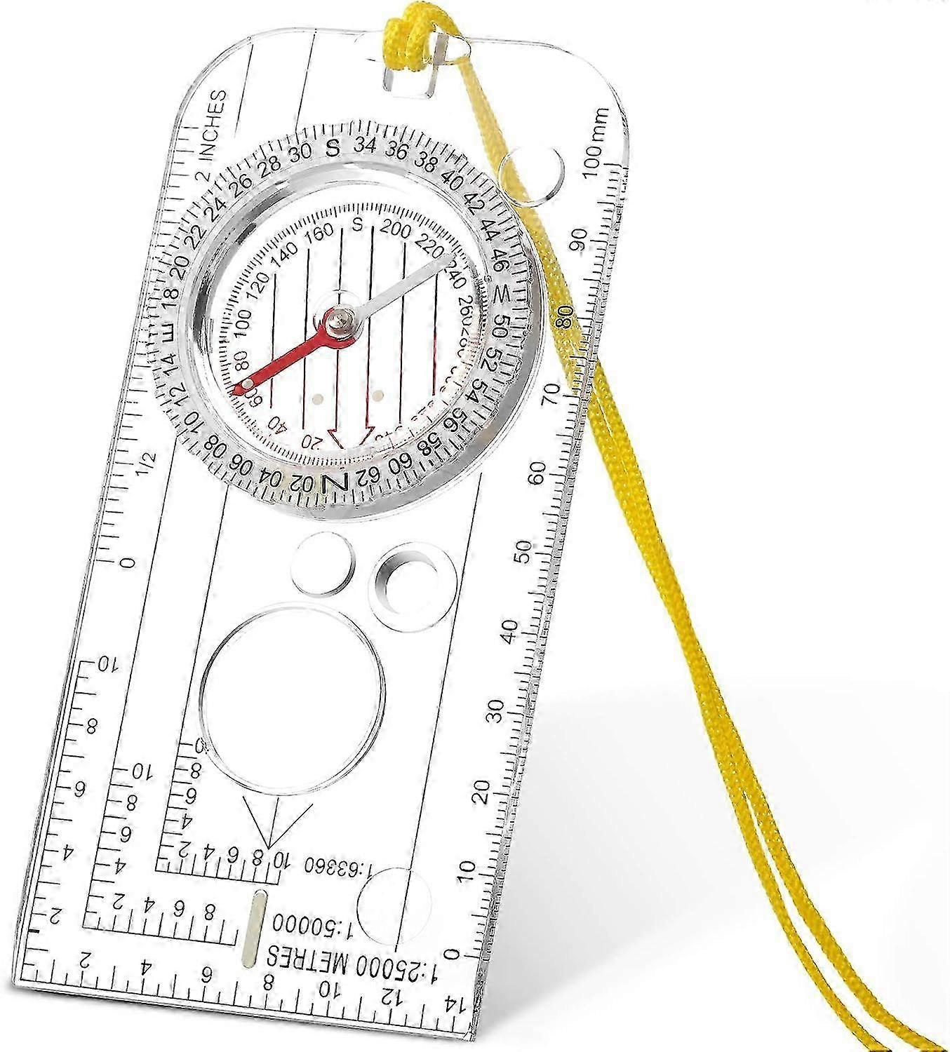 Adjustable Declination Navigation Compass for Map Reading Outdoor Orientation