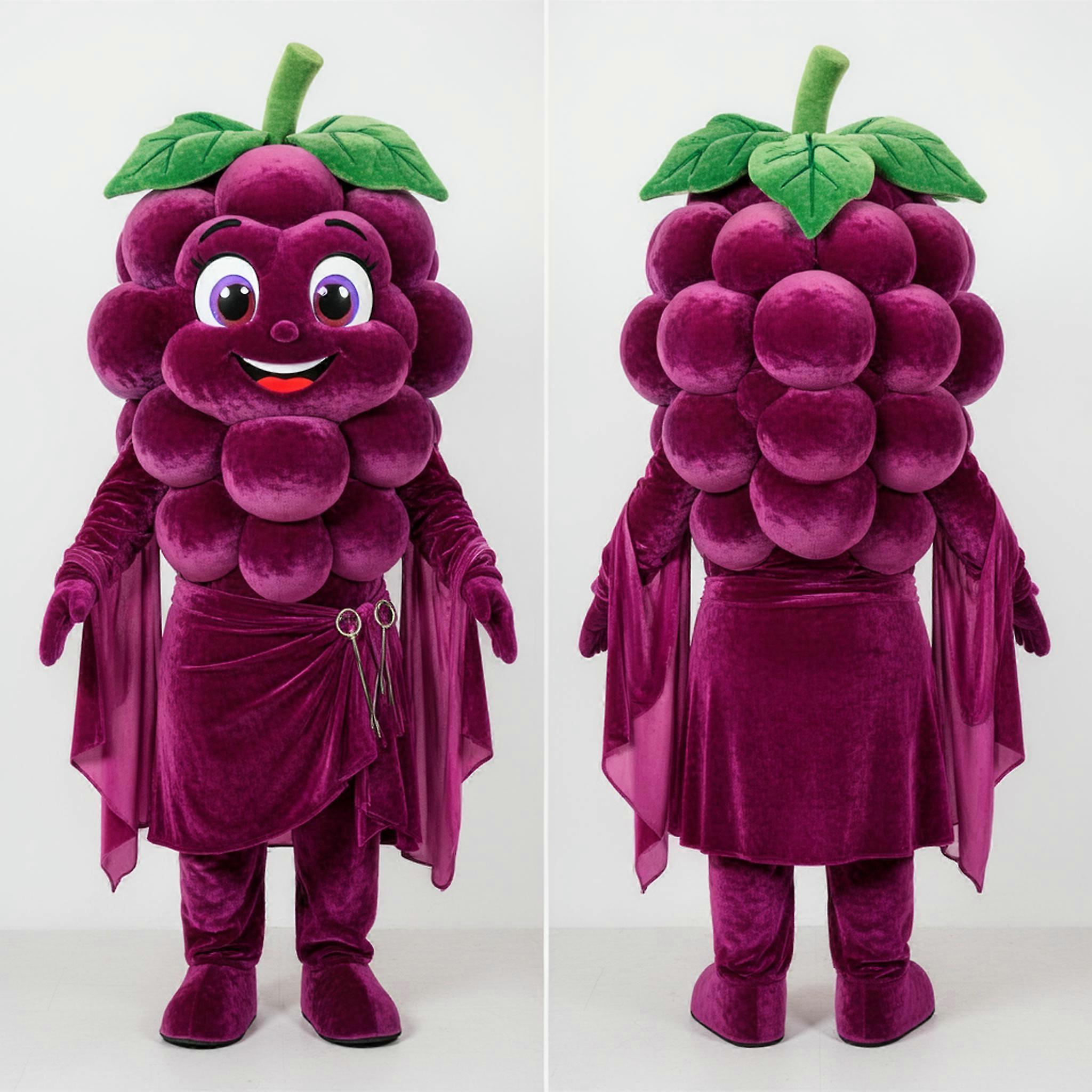MASTICOT Magenta Velvety Rounded Grape Mascot