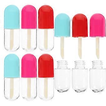 Refillable Storage Tube Practical for Storage 18Pcs Assorted Color Lip Bottles