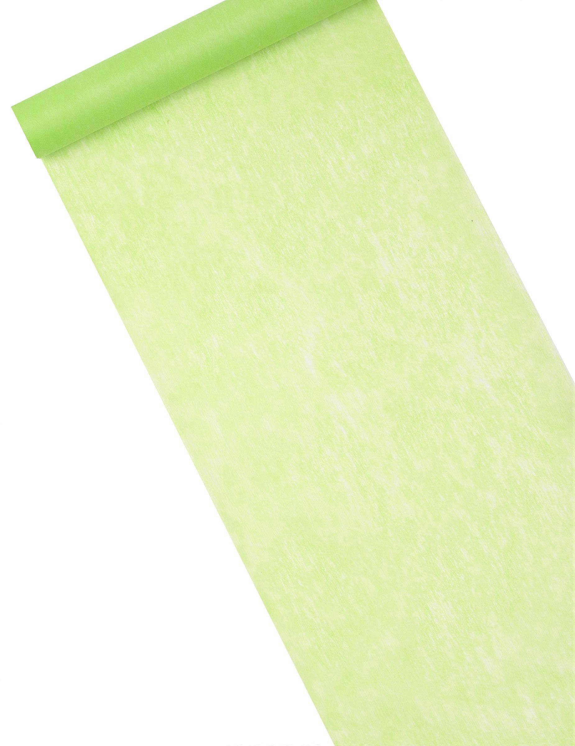 Chemin de table intissé vert 29 cm x 10 m découpable